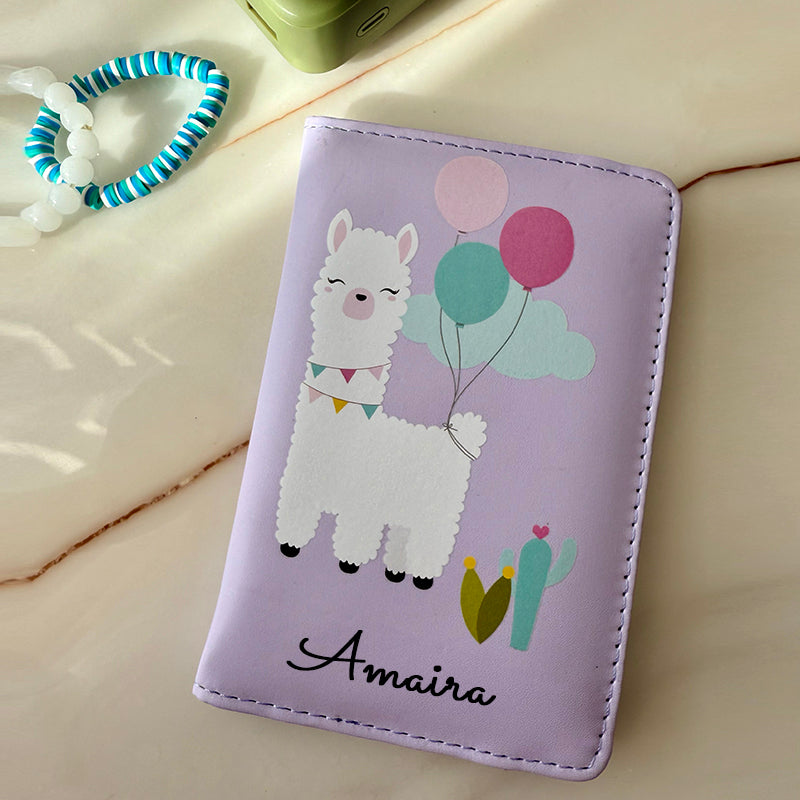 Personalized Llama Passport Kids Cover