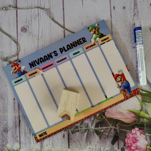 Customized Mario Kids Weekly Planner
