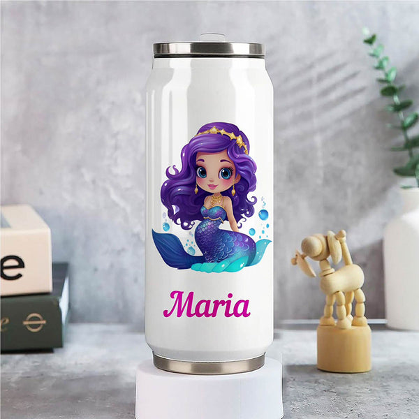 Customized Mermaid Water Can Sipper Bottle