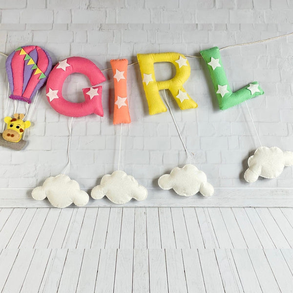 Cloudy Sky Customized Name Plate Wall Hanging