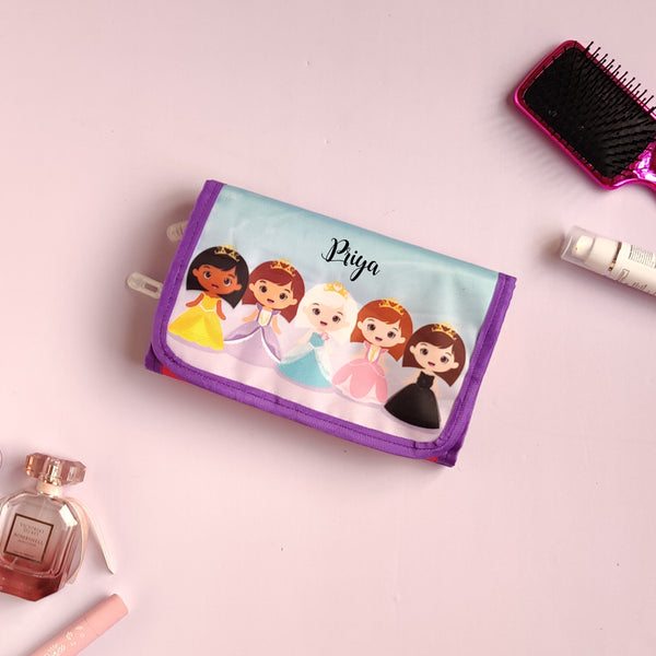 Princess Personalized Kids Toiletry Flap Pouch