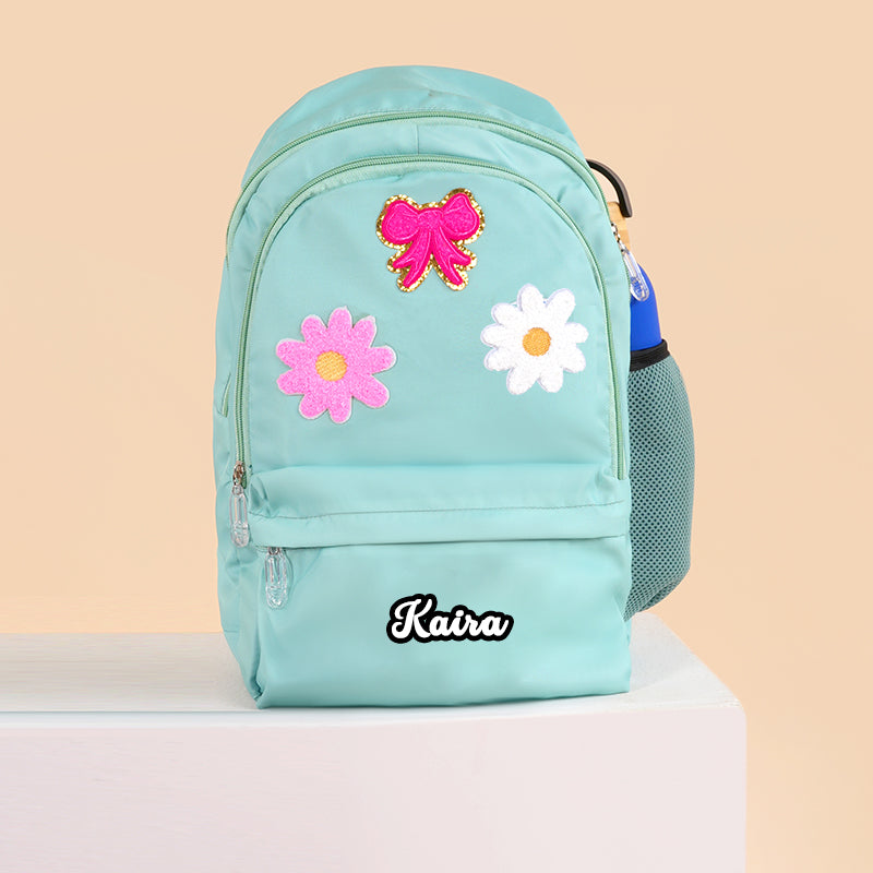 Customized Sea Green Backpack For Kids