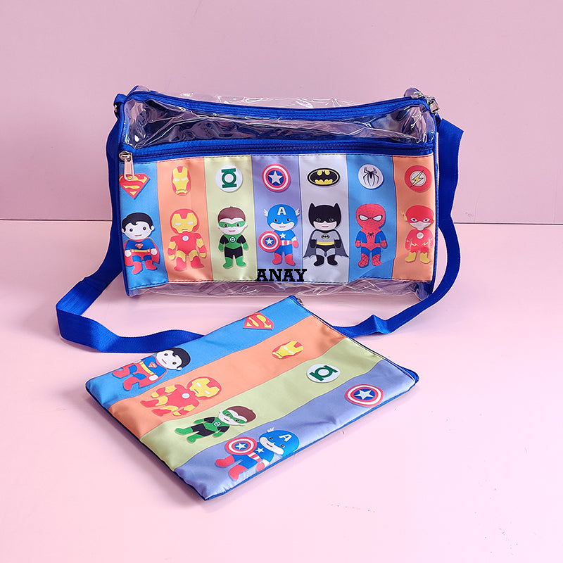 Superhero Personalized Swim Bag With Pouch