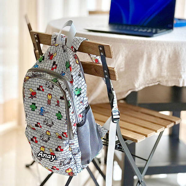 Customized Superhero Printed Kids Backpack