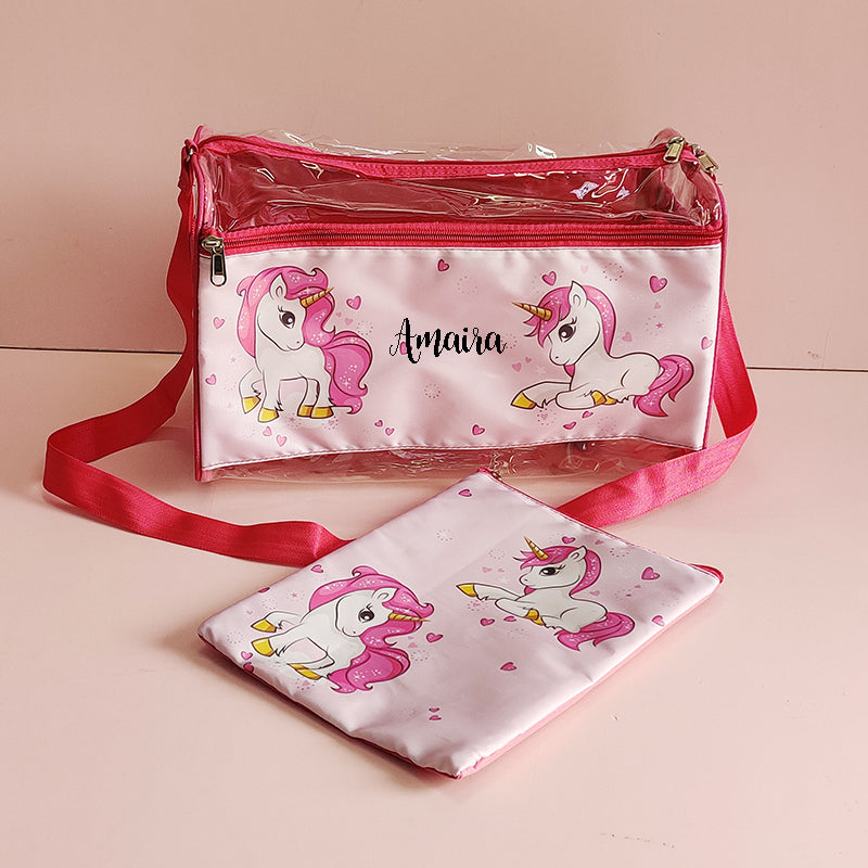 Unicorn Personalized Swim Bag With Pouch