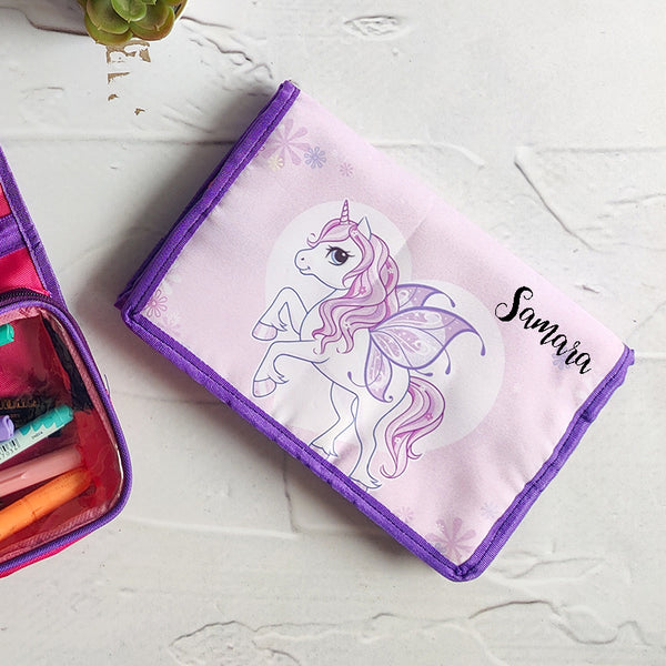 Unicorn Personalized Kids Toiletry Flap Pouch